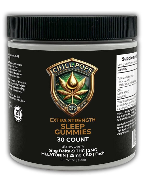 Chill Pops Extra Strength Sleep Gummies – 30 Count